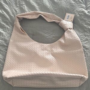 Ulta Beauty Cream Woven Hobo Bag